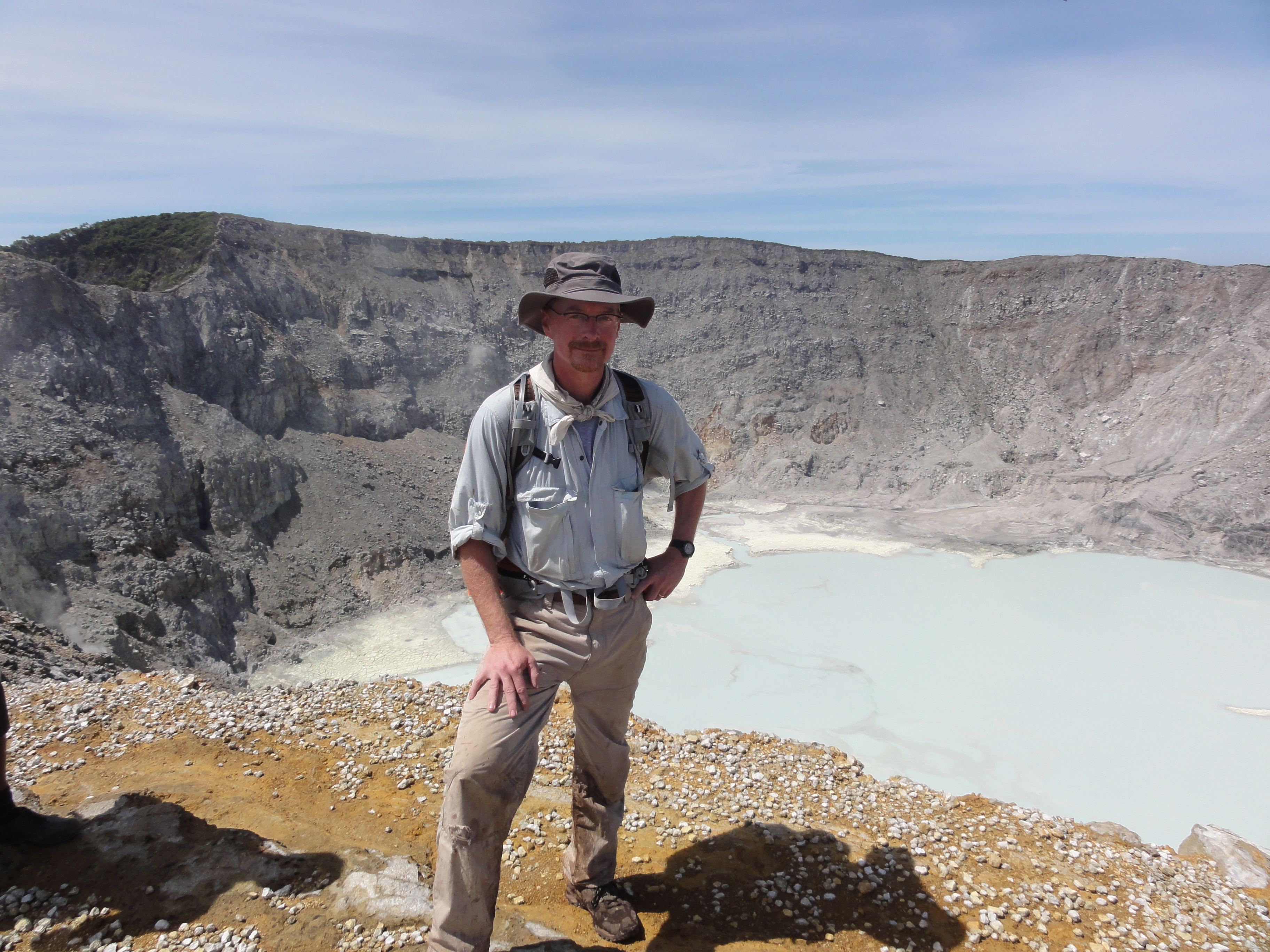 Keg Alexander on Sorik Marapi volcano, Indonesia